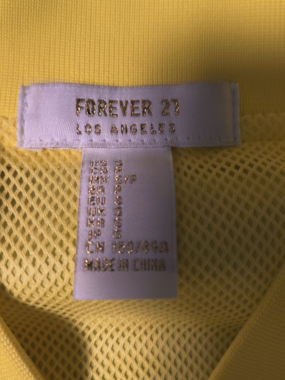 Forever 21 Neon Yellow Windbreaker Jacket Women’s S Lightweight Snap Front - Picture 7 of 16
